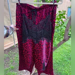 Victoria’s Secret Red Cheetah Lingerie Dress and Matching Pajama Pants